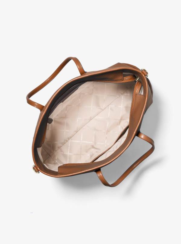 Damske Prenosná Taška Michael Kors Beck Medium Pebbled Leather Hnede - Kabelky Michael Kors Nejlevnejsi | ECMTK-0169